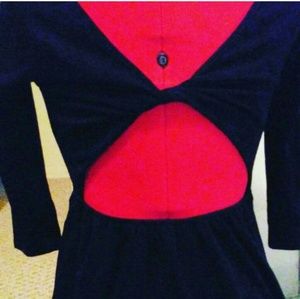 Bow Cutout back Skater Dress